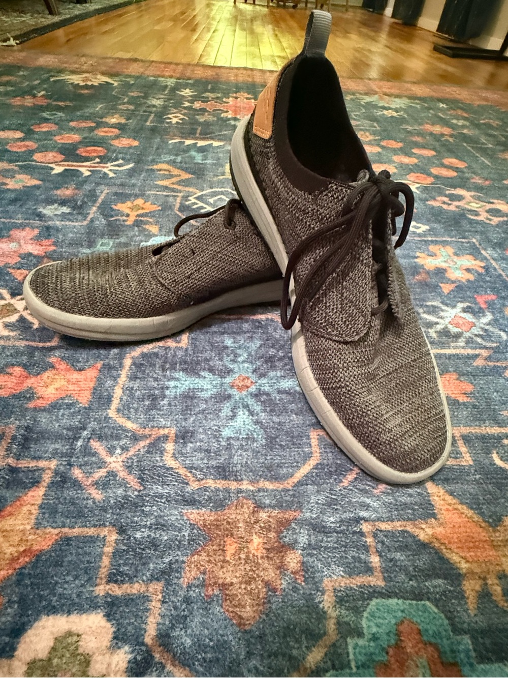 Men's Merrell Grey Knit Lace-Up Casual Sneakers Size 11